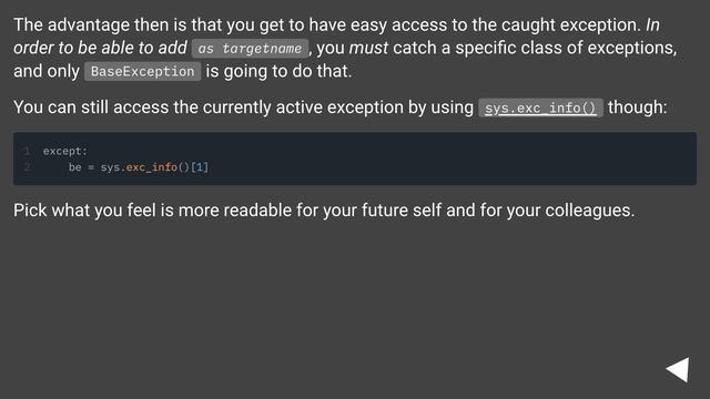 What is the difference between except and except BaseException смотреть онлайн