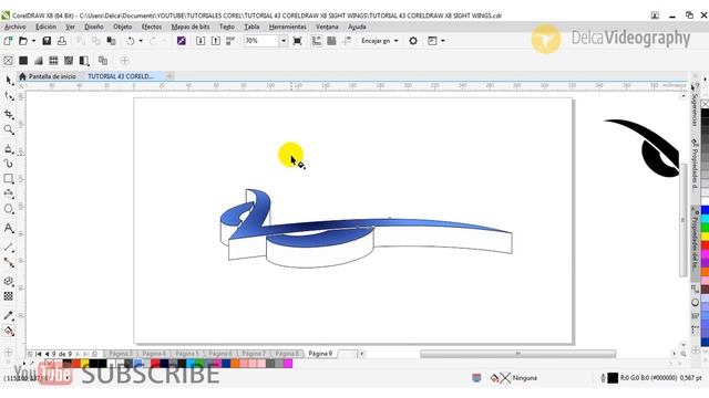 (INTERMEDIO) LOGO 3D PROFESSIONAL (SIGHT WINGS) TUTORIAL: CORELDRAW X6, X7, X8