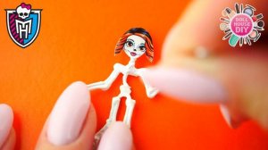 Miniature SKELITA CALAVERAS Monster High DOLL | How To Make A Mini Skeleton?