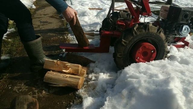 Конусный дровокол для мотоблока МТЗ и Агро смотреть онлайн