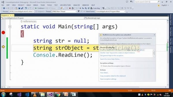 Object reference not set to an instance of an object