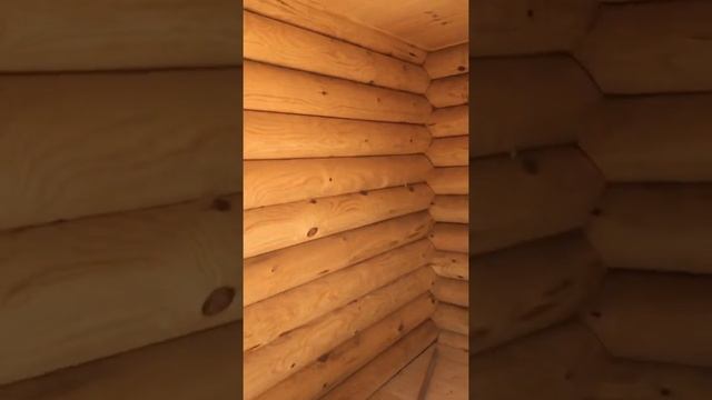 Баня 5х3м из Оцилиндрованного бревна диаметр 22см. смотреть онлайн