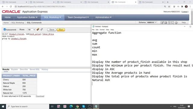 Oracle Queries- Aggregate Function and Join смотреть онлайн