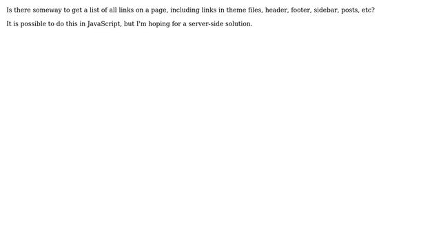 Wordpress: Get a list of all links on a page? смотреть онлайн
