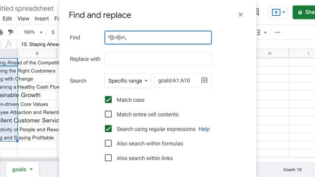 removing numbers using regular expressions in Google Sheets смотреть онлайн