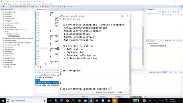 Java Session 12.2 - Exception Handling try catch block смотреть онлайн