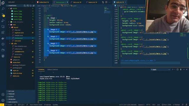 OhMyFood 18 Sass Refactoring and For Loop смотреть онлайн