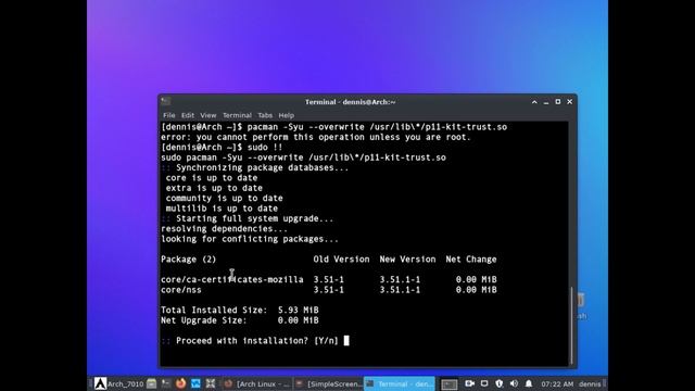 Arch Pacman -Syu UPDATE ERROR! Arch Wiki Fix смотреть онлайн