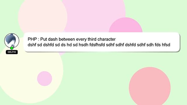 PHP : Put dash between every third character смотреть онлайн