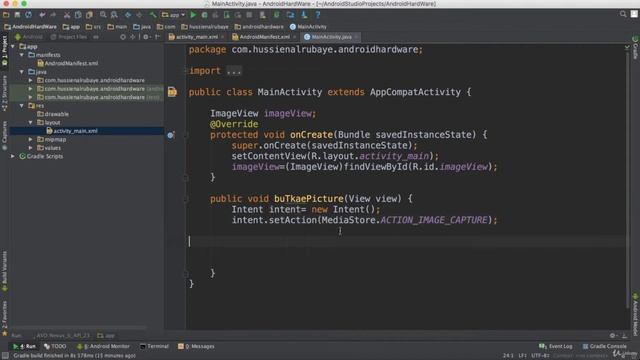 How to Take picture using camera in Android App |Part 142| The Complete Android App Development 202 смотреть онлайн