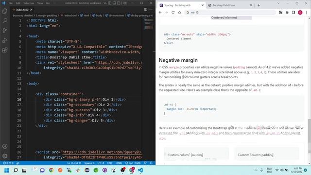 4) Margin ve Padding Özellikleri | BOOTSTRAP Dersleri смотреть онлайн