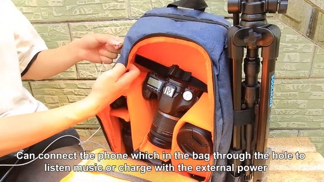 PULUZ Outdoor Portable Waterproof Scratch-proof Dual Shoulders Backpack Camera Bag with Rain Cover смотреть онлайн