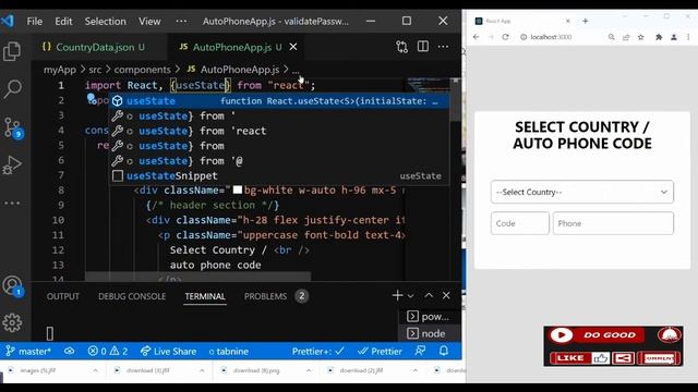 #25 Select Country and Auto Generate Country Phone Code with React Hooks and Tailwindcss смотреть онлайн