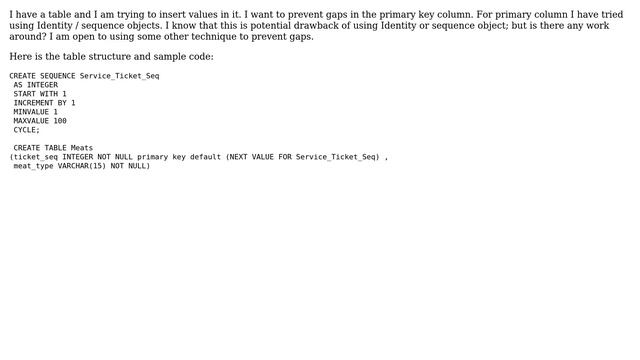 Databases: Prevent gaps while using Identity/sequence object in sql server смотреть онлайн