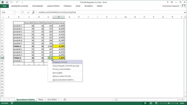 Triki dla Ekspertów Cz. 2 - 1. - Kurs: Dla Ekspertów - Excel 2013 / Excel 2010 смотреть онлайн