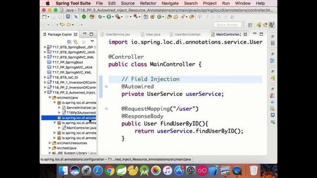 2.2 Spring Injection with @Autowired, @Inject, & @Resource смотреть онлайн