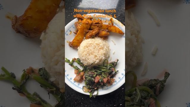 Cuttlefish Curry Lunch with Basmati Rice, Amaranth Stirfry -Non-Vegetarian Lunch. Delicious&Aromati смотреть онлайн