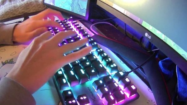 HyperX Alloy Origins Core (HyperX red switch sound test)