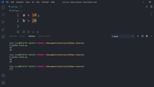 Python Trick To Swap Two Variables | Python For Beginners In Hindi #14 смотреть онлайн