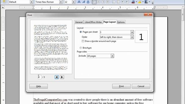 LibreOffice-Writer (7) Print Dialog Box смотреть онлайн