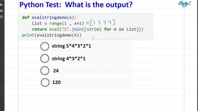 Python Test: What is the output of this python code? смотреть онлайн
