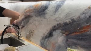 БОМБИЧЕСКИЙ ФАРТУК на кухне из декоративной штукатурки _ Своими руками