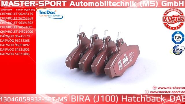 13046059932-SET-MS | Brake Pads | Master-Sport-Automobiltechnik (MS) GmbH смотреть онлайн