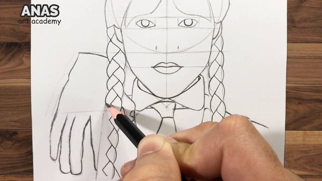 How to Draw WEDNESDAY ADDAMS | Drawing Tutorial (step by step) смотреть онлайн