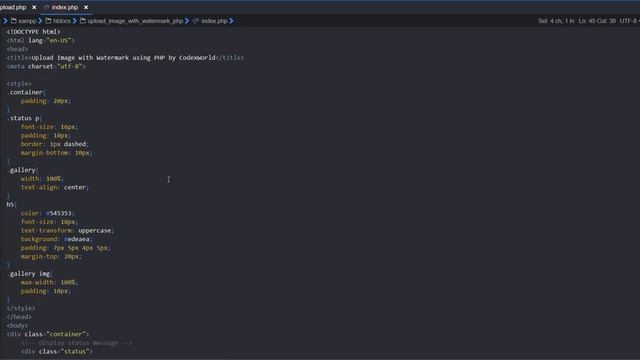 Upload and Add Watermark to Image using PHP смотреть онлайн