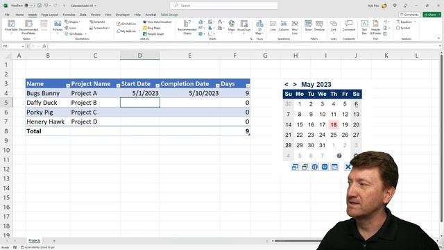 Mini Calendar Add-In for Excel and a little VBA code смотреть онлайн