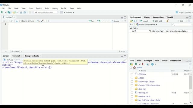 Download CSV files from internet into R Statistics смотреть онлайн