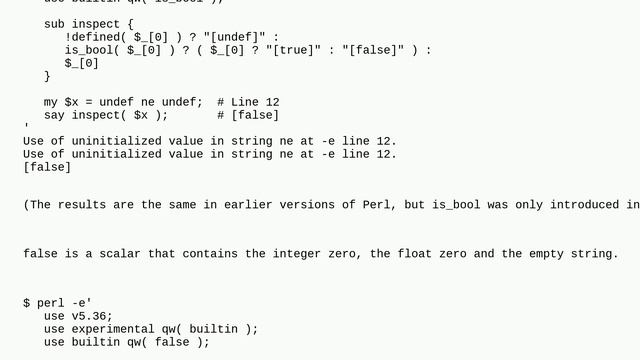 Comparing two undefs in Perl смотреть онлайн