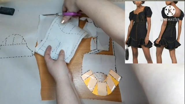 Моделирую платье с рукавом и воланом по низу / кому не трудно подпишитесь на канал смотреть онлайн