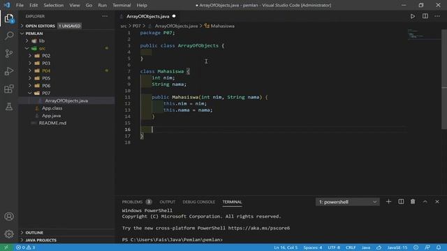 Praktek java - array of object смотреть онлайн