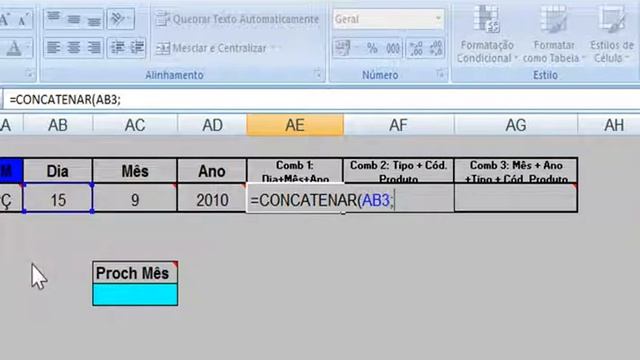Curso Excel na Prática - Aula 12: Funções de data: DIA, MÊS E ANO, e função CONCATENAR смотреть онлайн