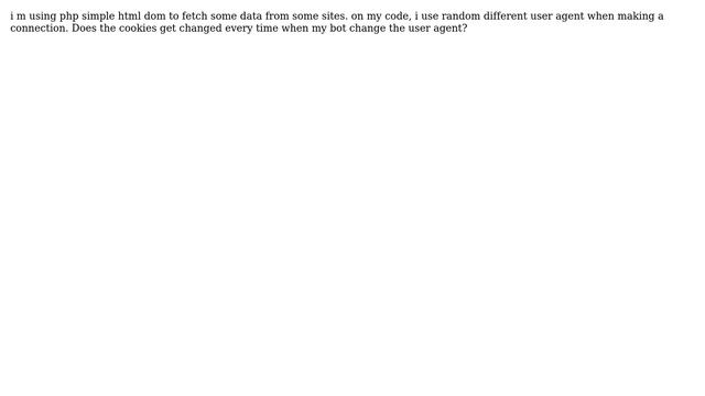 Will cookies change if user agent changes смотреть онлайн