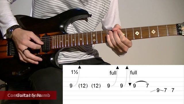 How to Play Comfortably Numb Solo 1 - Guitar Tab Lesson TCDG смотреть онлайн