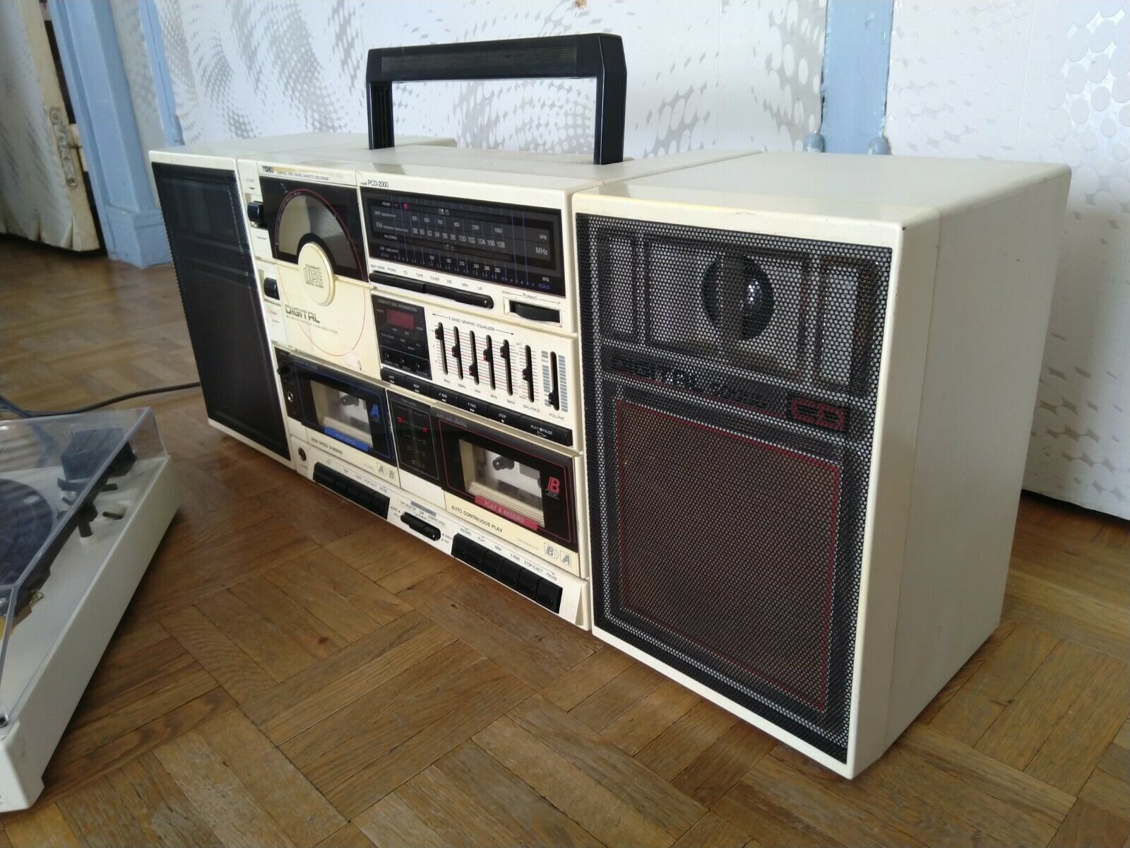 Yoko Pcd-2000 Cd Radio Cassette Boombox Ghettoblaster-KOREA.