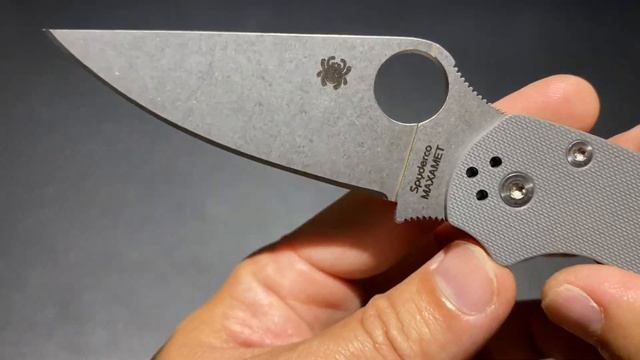 Spyderco Paramilitary 2 CTS Maxamet Dark Grey ใบมีดใช้ไปจะเปลี่ยนสีมีลายขึ้น смотреть онлайн