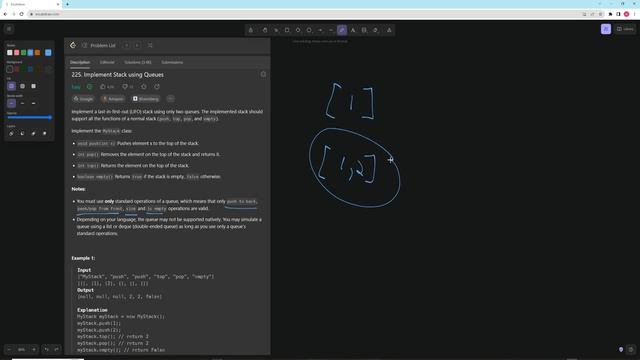 Implement Stack Using Queues - LeetCode 225 - Python смотреть онлайн