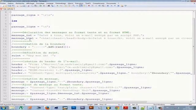 php mail() chez soi lesoka ny mail fuction ssl amin'ny wampserver смотреть онлайн
