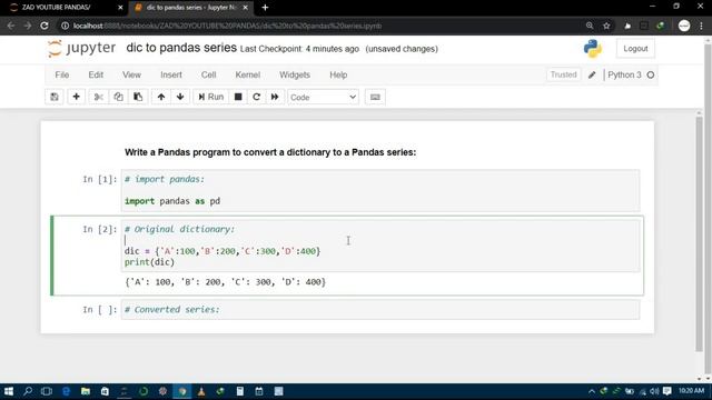 How To Convert dictionary to a Pandas series | Pandas Exercises смотреть онлайн