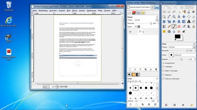 GIMP - PDF Dokument in JPEG umwandeln смотреть онлайн
