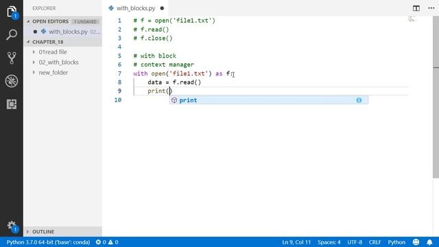With Block - Read File смотреть онлайн