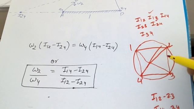 angular velocity ratio theorem | velocity analysis of a four bar mechanism | i centre method смотреть онлайн
