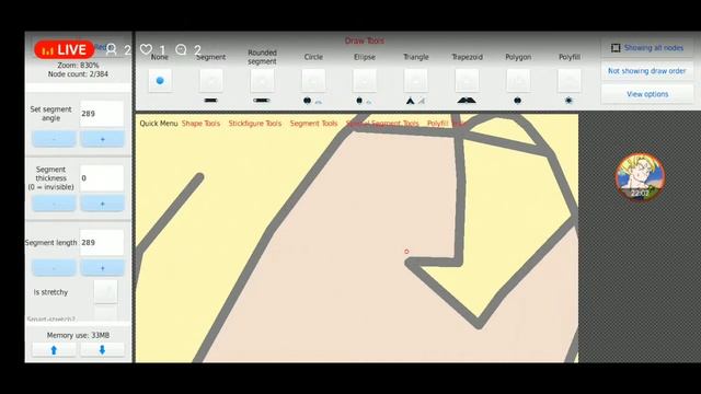 Watch Me make Dami Animations Oc head :D |stick nodes] |Live| смотреть онлайн