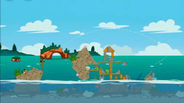 Angry Birds Seasons - Level 2-12 Piglantis 3 Star Walkthrough | WikiGameGuides смотреть онлайн