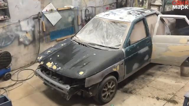 Покраска автомобиля в гараже процесс и результат-саня марк ваз 2110 амулет смотреть онлайн