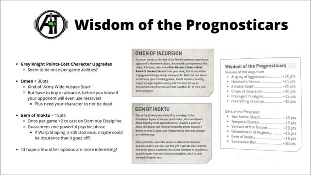 Grey Knights Codex Preview - Wisdom of the Prognosticars and Tides of the Warp смотреть онлайн