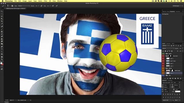 WorldCup National Flag Face | Speed Art | Adobe Photoshop смотреть онлайн
